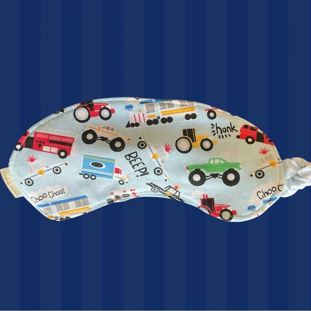Kids Colorful Vehicle Print Sleep Mask